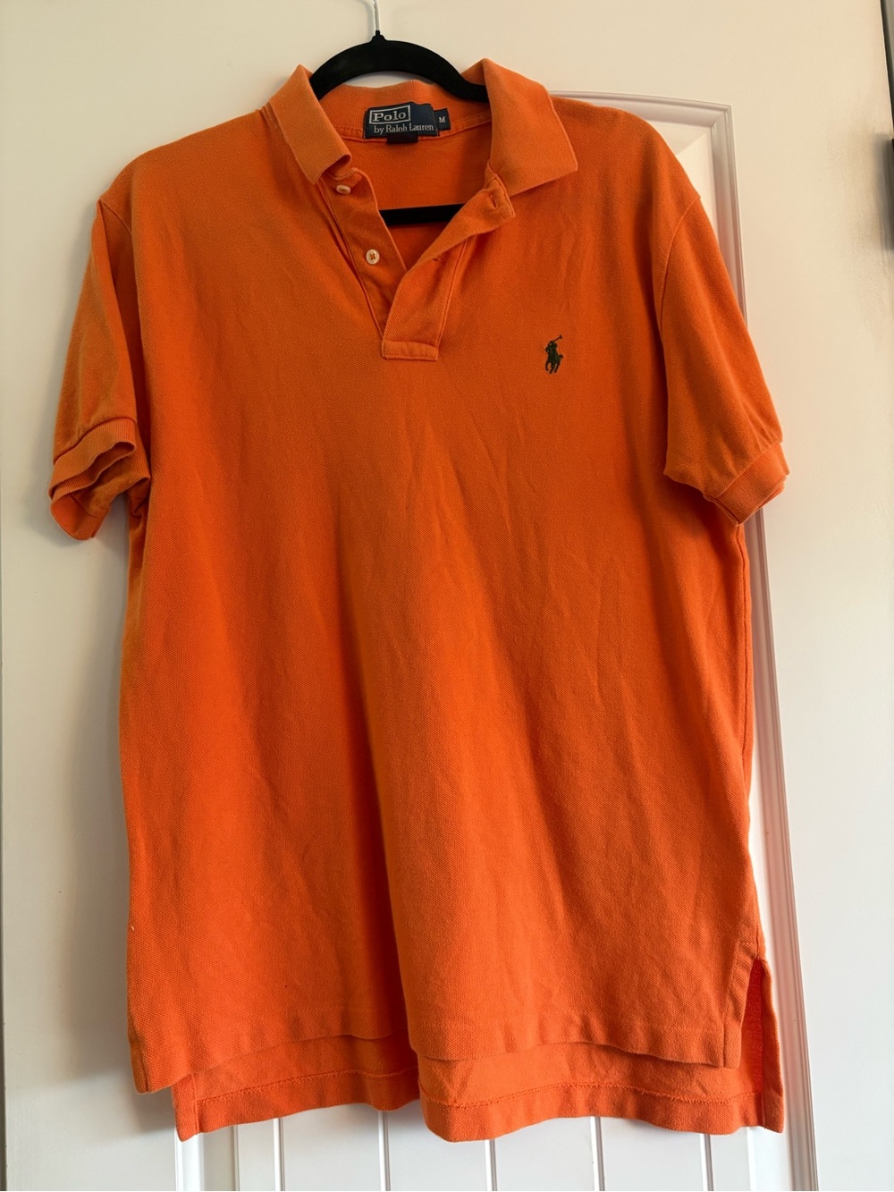 Men’s Orange Polo with Embroidered Logo